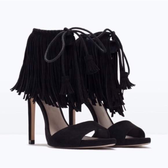 Zara fringe suede heels - Picture 2 of 9